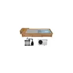 Piscine hors sol urbaine mypool 6, 00 x 2, 50 x h. 1, 33 m + couverture automatique et coffre bois
