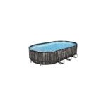 Piscine tubulaire effet bois ovale bestway power steel 6, 10 x 3, 66 m Piscine tubulaire effet bois ovale bestway power steel 6, 10 x 3, 66 m