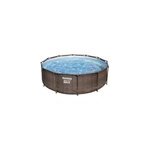 Piscine tubulaire effet rotin ronde bestway steel pro max �3, 66 x h. 1 m