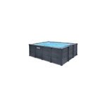 Piscine tubulaire graphite rectangulaire intex 4x3x1, 24m