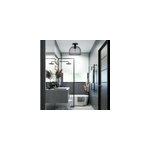 Plafonnier clark m�tal noir ip54 e27 40w �. 25cm lussiol