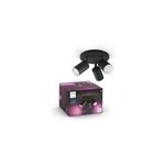 Plafonnier fugato philips hue 3 spots ip20 700lm 5, 7w 20. 8 x 34, 3 cm rond noir Plafonnier fugato philips hue 3 spots ip20 700lm 5, 7w 20. 8 x 34, 3 cm rond noir