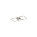 Plafonnier led intgre altaflor ip20 3040lm 24w l. 65 x l. 30x h. 7 cm eglo nickel mat