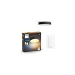 Plafonnier led intégrée enrave connecté intensité variable philips hue ip20 9, 6w 950lm 26, 1 cm noir ... Plafonnier led intégrée enrave connecté intensité variable philips hue ip20 9, 6w 950lm 26, 1 cm noir ...