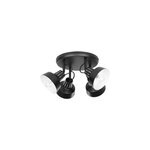Plafonnier spot 4 lumires e14 10w goodhome yarra noir mat h. 22. 4 cm