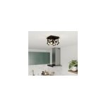 Plafonnier spot 4 lumires gu10 5w goodhome chaman noir mat l. 23 x l. 23 x h. 17 cm
