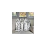 Plaid imitation fourrure gris moir l. 150 x l. 130 cm