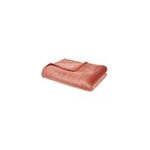 Plaid xl doux microplush terracotta l. 200 x l. 150cm