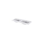 Plan double vasque en cramique blanc goodhome lana 120 cm