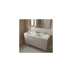 Plan double vasque en r�sine blanc cooke & lewis belice 140 cm
