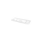 Plan double vasque en résine blanc goodhome mila 120 cm Plan double vasque en résine blanc goodhome mila 120 cm