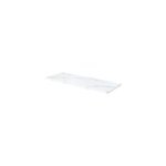 Plan de toilette l. 120 x l. 45 x p. 2 cm effet marbre blanc cadlia
