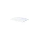 Plan de toilette l. 60 x l. 45 x p. 2 cm, effet marbre blanc, cadlia