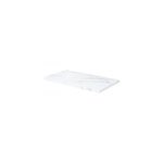Plan de toilette l. 80 x l. 45 x p. 2 cm, effet marbre blanc, cadlia