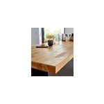 Plan de travail ch�ne massif l. 300 x l. 62 x �p. 4 cm goodhome hinita