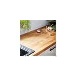 Plan de travail chne massif goodhome hinita l. 300 x l. 62 x p. 4 cm