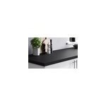 Plan de travail stratifi noir mat goodhome berberis l. 300 x l. 62 x p. 3, 8 cm