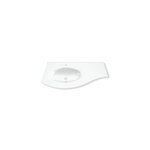 Plan vasque  gauche verre 104 cm vague
