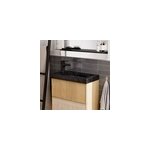 Plan vasque lave - mains en cramique l. 44, 2 x h. 5 x p. 23, 2 cm, effet marbre noir, homesight