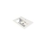 Plan vasque faible profondeur l. 60 cm blanc en rsine, calao