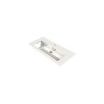 Plan vasque faible profondeur l. 90 cm blanc en rsine, calao