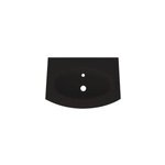 Plan vasque verre noir mat vague 69 cm