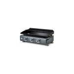 Plancha  gaz silvia iig 3 feux plaque inox l. 67 x h. 24, 5 x p. 41 cm