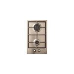 Plaque de cuisson gaz 2 foyers cooke & lewis coloris gris l. 30, 5 x p. 51 x h. 8, 5 cm