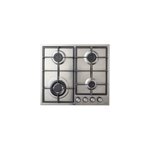 Plaque de cuisson gaz 4 foyers cooke & lewis coloris gris l. 58 x p. 51 x h. 8, 5 cm