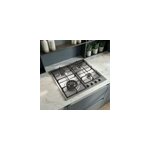 Plaque de cuisson gaz 4 foyers cooke & lewis coloris inox l. 58 x p. 51 x h. 8, 5 cm