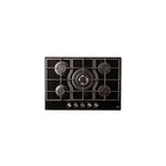 Plaque de cuisson gaz 5 foyers cooke & lewis coloris noir l. 75 x p. 52, 3 x h. 9, 5 cm