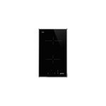 Plaque de cuisson vitrocéramique 2 foyers - coloris noir et argent - l. 30 x p. 51 x h. 5, 8 cm - smeg ... Plaque de cuisson vitrocéramique 2 foyers - coloris noir et argent - l. 30 x p. 51 x h. 5, 8 cm - smeg ...