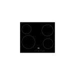 Plaque de cuisson vitrocramique 4 foyers beko coloris noir l. 58 x p. 51 x h. 3, 7 cm