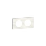 Plaque de finition 2 postes legrand c�liane 0 690 12 coloris corian ; cannel� l. 171 x p. 9, 1 x h. 83 ...