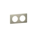 Plaque de finition 2 postes legrand c�liane 0 988 64 coloris poudr� argile l. 161 x p. 8, 5 x h. 82 mm ...