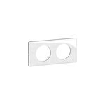 Plaque de finition 2 postes legrand c�liane cp2302 coloris porcelaine de limoges l. 171 x p. 9 x h. 83 ...