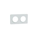 Plaque de finition 2 postes schneider electric odace touch s510804 coloris blanc recycl� l. 156 x p. ...