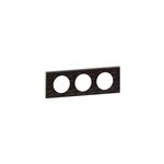 Plaque de finition 3 postes legrand c�liane 0 690 23 coloris corian ; goug� l. 242 x p. 9, 1 x h. 83 ...