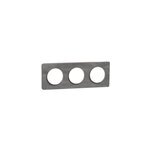 Plaque de finition 3 postes schneider electric odace touch s530806v coloris aluminium l. 227 x p. 10 ...