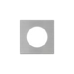 Plaque de finition simple fontini dom gris m�tal satin � composer