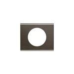 Plaque de finition 1 poste legrand cliane 0 690 31 coloris black nickel l. 100 x p. 8, 5 x h. 83 mm