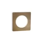 Plaque de finition 1 poste schneider electric odace touch s520802l coloris bronze avec liser� blanc l. ...