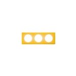 Plaque de finition 3 postes legrand cliane 0 988 88 coloris jaune today l. 232 x p. 8, 5 x h. 82 mm