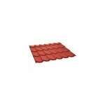 Plaque imitation tuile mtal aliz tradition terracotta bacacier - 195 x 110 cm (vendue  la plaque)