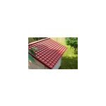 Plaque mtal imitation tuile tuile r originale rouge bacacier - 115 x 87 cm (vendue  la plaque)
