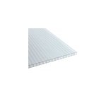 Plaque polycarbonate alvolaire l. 1. 05 x l. 2m, ep. 10 mm, 1. 7kg / m2 2 parois transparente 5pcs