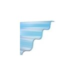 Plaque polycarbonate grande onde alvolaire l. 0. 92 x l. 3. 05m, ep. 6mm, 2kg / m2 transparent effet ...