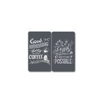 Plaque de protection verre tremp dcor  ; coffee ; , 2 pices