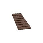 Plaque de toiture imitation tuile coverlife tegola en pvc marron - 208 x 107 cm Plaque de toiture imitation tuile coverlife tegola en pvc marron - 208 x 107 cm