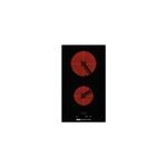 Plaque de cuisson vitrocramique 2 foyers - coloris noir - l. 29 x p. 51 x h. 5 cm - frionor dvs2930